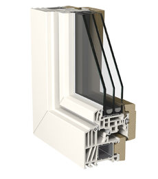 Sezione serramento in legno pvc